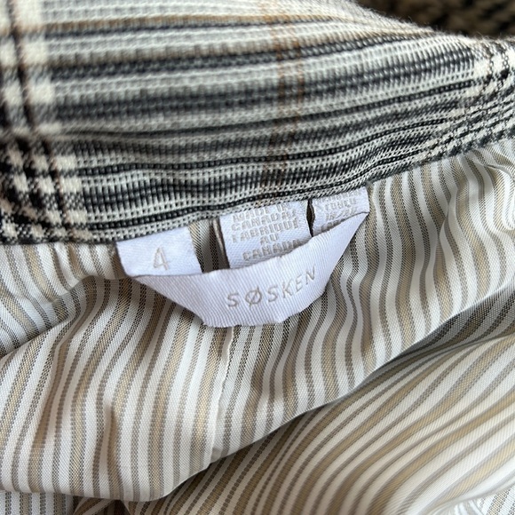 SOSKEN Studios Hero grey plaid double breasted blazer sz 4 - Picture 9 of 9